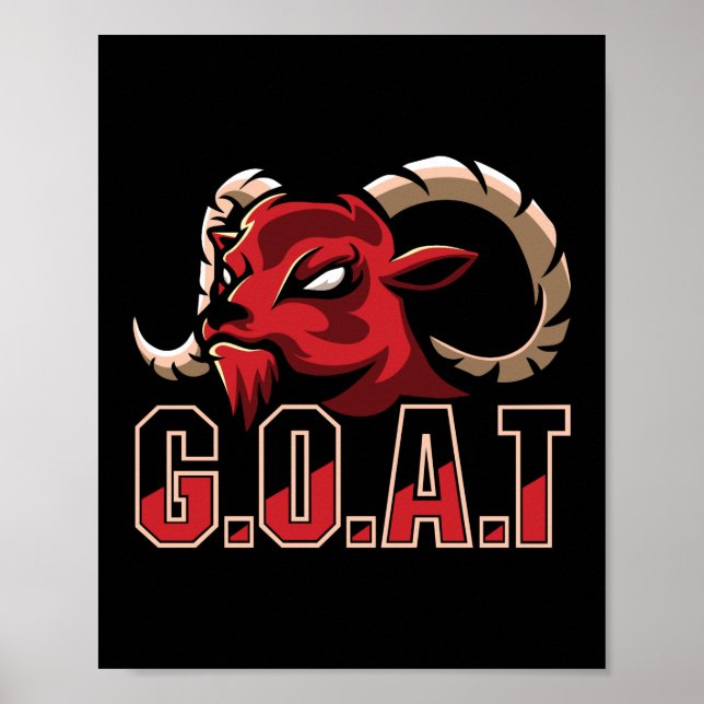 Goat Greatest Of All Time Face Poster (Front)