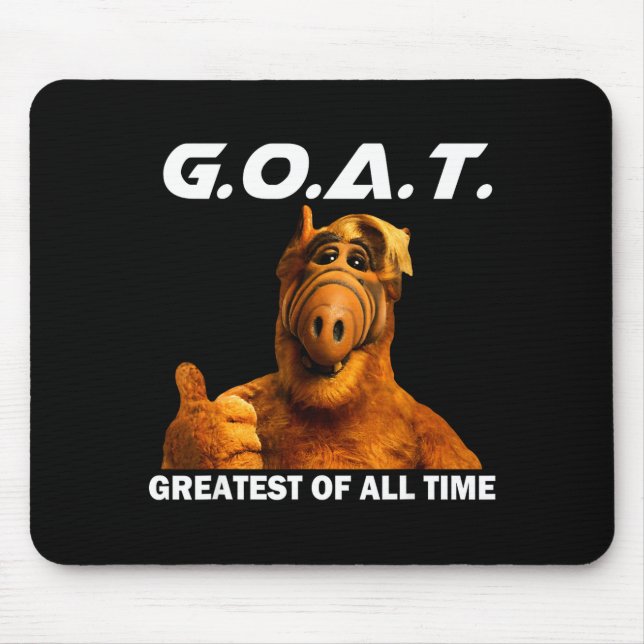 Goat Greatest Of All Time Funny Meme  Mouse Pad (Front)