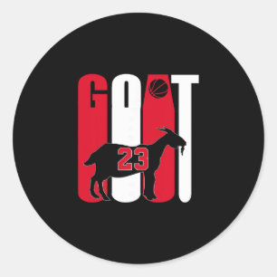Goat (greatest Of All Time) Sketll 23  Classic Round Sticker