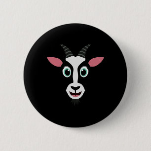 Goat Halloween Costume Goat Face Lazy Halloween Co 2 Inch Round Button
