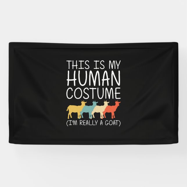 Goat Halloween Human Costume Banner (Horizontal)