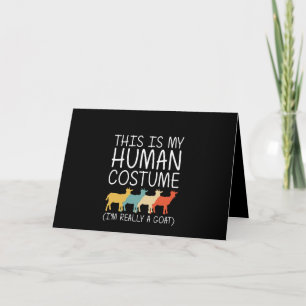Goat Halloween Human Costume Card
