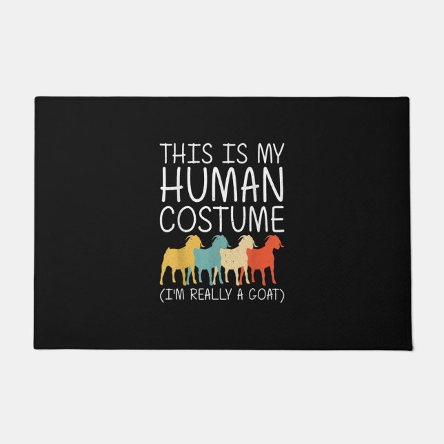 Goat Halloween Human Costume Doormat (Front)