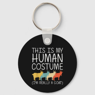 Goat Halloween Human Costume Keychain