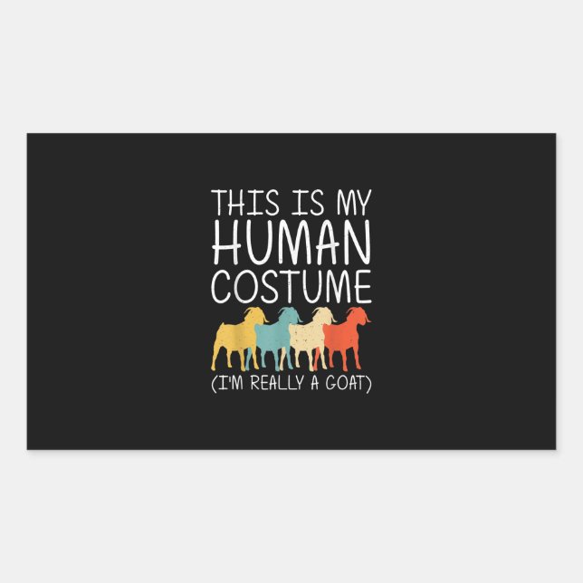 Goat Halloween Human Costume Sticker (Front)