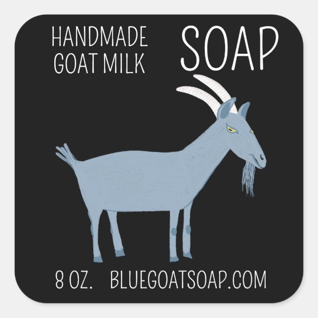 GOAT Handmade Gift Soaps Lotion Cheeses CUSTOM Square Sticker (Front)