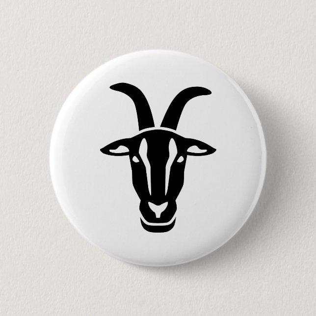 Goat head 2 inch round button (Front)