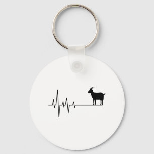 Goat Heartbeat  Keychain