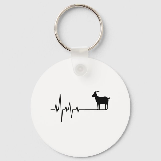 Goat Heartbeat  Keychain (Front)
