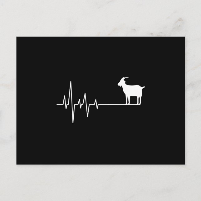 Goat Heartbeat Postcard (Front)