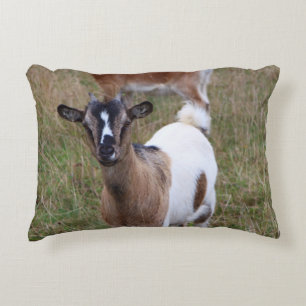 Goat in a field accent pillow