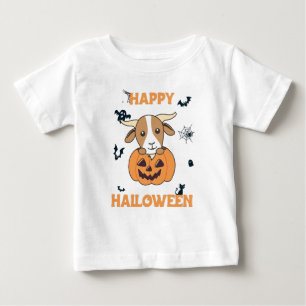 Goat In Pumpkin Cute Goats Happy Halloween Baby T-Shirt