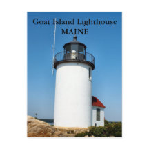 Goat Island Lighthouse, Maine Postcard