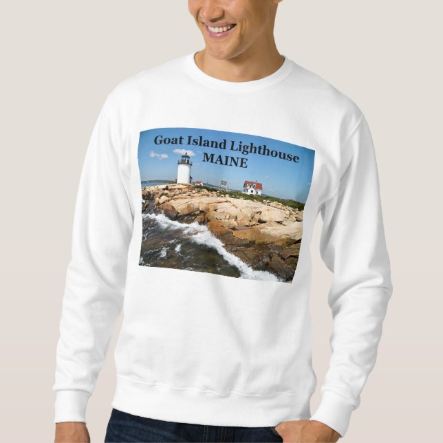 Goat Island Lighthouse, Maine Sweatshirt (Front)