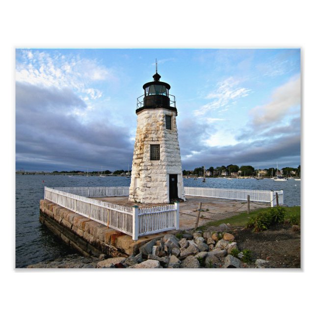 Goat Island Lighthouse, Rhode Island Photo Print (Front)