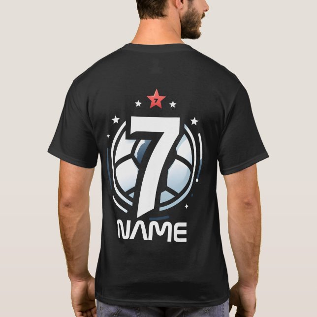 GOAT jersey number 7 personalized  T-Shirt (Back)