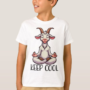 Goat Keep Cool Yoga Meditation T-Shirt