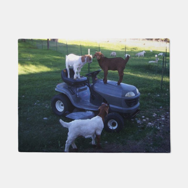 Goat Kids on as Mower Doormat (Front)