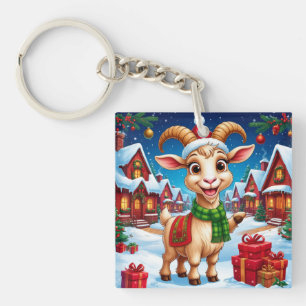 ❄️ Goat Lover Christmas Gift Year Of The Goat 2027 Keychain