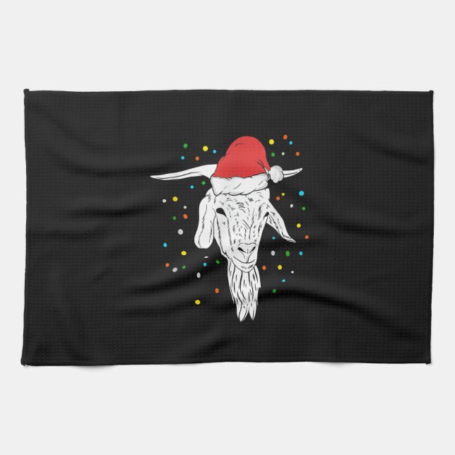 Goat Lover Christmas Holidays Kitchen Towel (Horizontal)