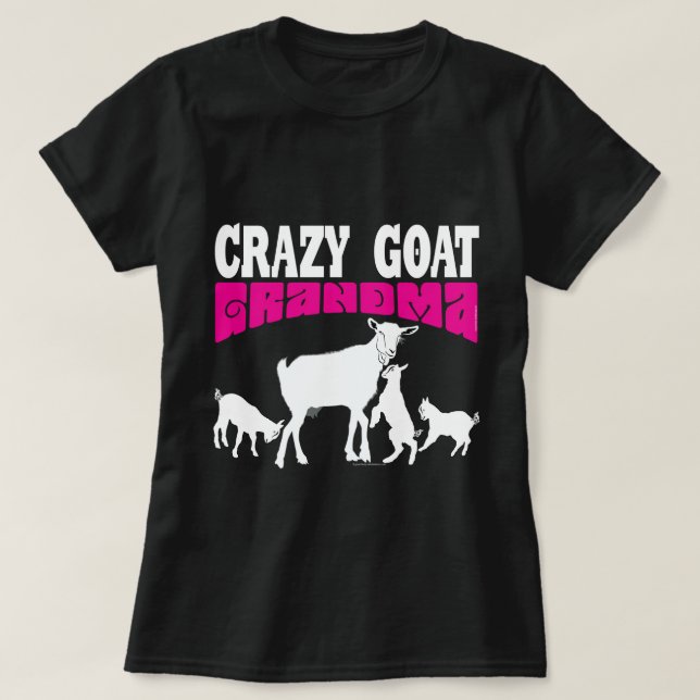 GOAT Lover | Crazy Goat Grandma Pink GYG T-Shirt (Design Front)