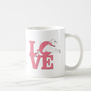 GOAT LOVER PINK Goat L O V E - White Goat Coffee Mug