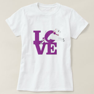 GOAT LOVER PURPLE Goat L O V E with White Goat T-Shirt