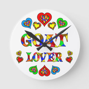 Goat Lover Round Clock