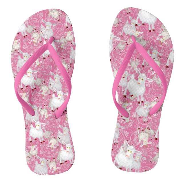 GOAT Lover | Too Many Goats GetYerGoat™ Flip Flops (Footbed)