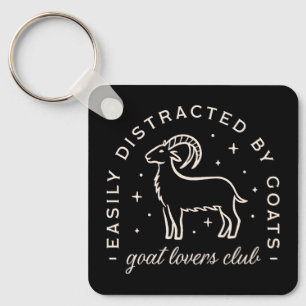 Goat lovers club funny quotes keychain