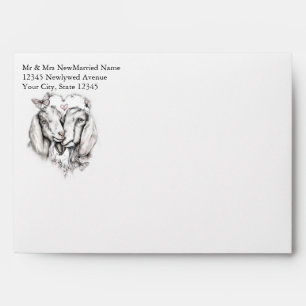 Goat Lovers Nubian Sketch Envelope