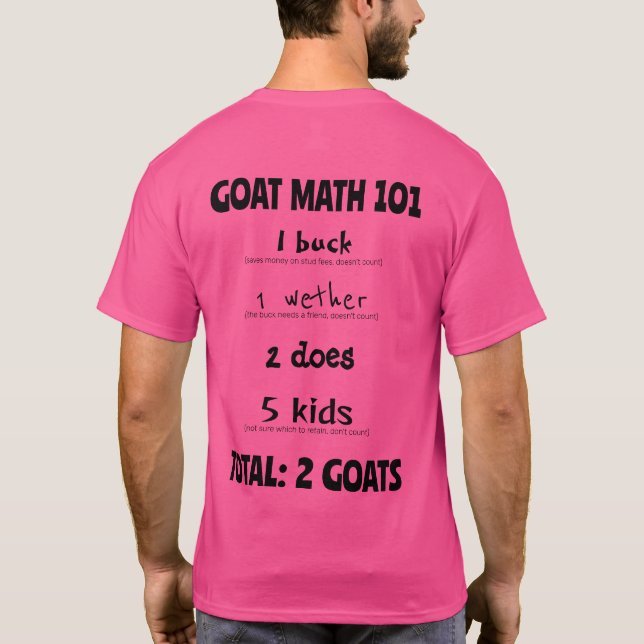 Goat Math 101 T-Shirt (Back)
