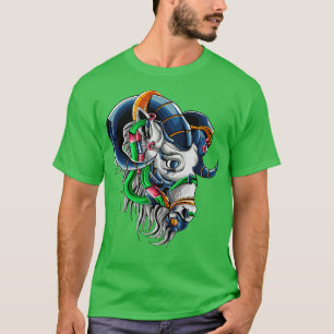 Goat Mecha Head Illustration  T-Shirt
