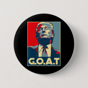 Goat Middle Finger Election 2024 Republican Poster 2 Inch Round Button