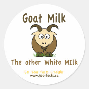Goat Milk, The Other White Milk Producst Classic Round Sticker