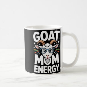Goat Mom Energy Gles Spectacle Fun Comfort Colors  Coffee Mug