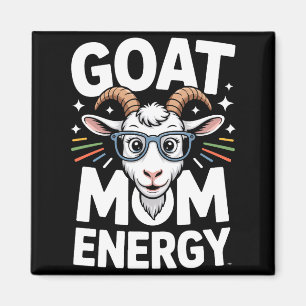Goat Mom Energy Gles Spectacle Fun Comfort Colors  Magnet