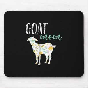 Goat Mom Floral Pet Goat Owner Mouse Pad
