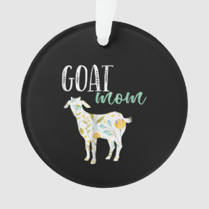 Goat Mom Floral Pet Goat Owner Ornament