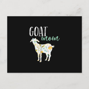 Goat Mom Floral Pet Goat Owner Postcard