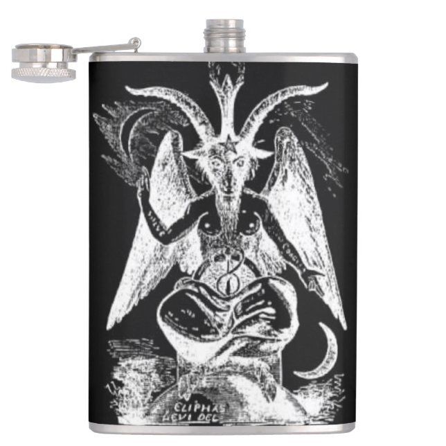 Goat Of Mendes (Black And White) Hip Flask (Opened)
