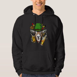 Goat Oktoberfest Lederhosen Costume German Beer Fe Hoodie