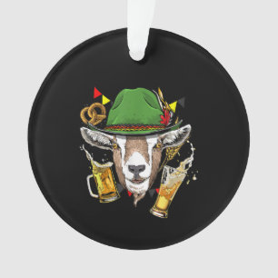 Goat Oktoberfest Lederhosen Costume Gift Ornament