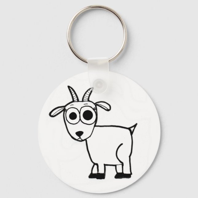 Goat Outline Keychain (Front)