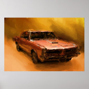 Goat painting poster