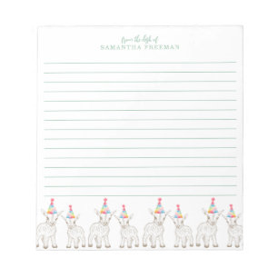 Goat Party Animal Personalized  Notepad