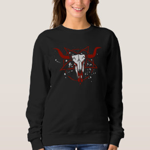 Goat Pentagram Demon Satan Occult Horror Satanism  Sweatshirt
