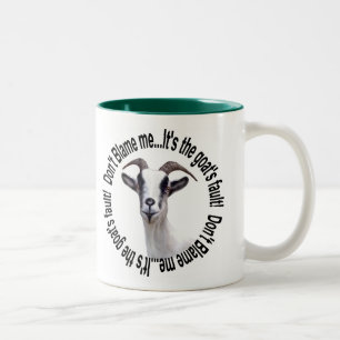 Goat Pet Farm Animal Goats Fault Two-Tone Coffee Mug