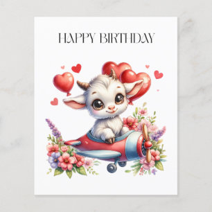 Goat Pilot Birthday Flyer