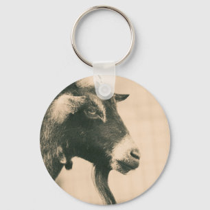 Goat Profile Keychain